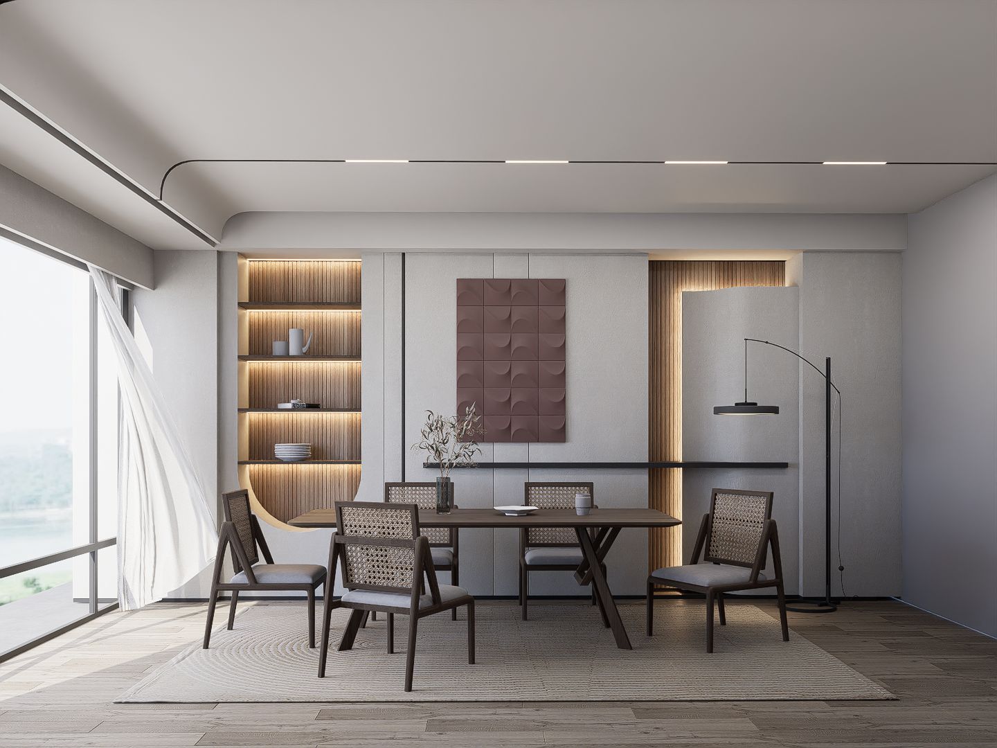 Contemporary Dining Room Interior Visualization